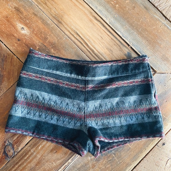 Free People Wood Blend Boho Winter/Autumn Shorts - Picture 1 of 5